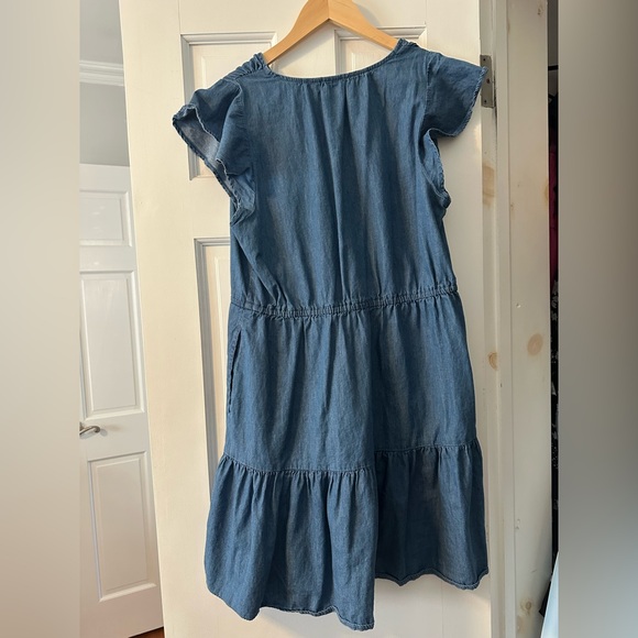 GAP Indigo Denim V-Neck Tie-Waist Dress - Picture 2 of 3
